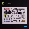 Kelik P-47D Razorback - interior 3D decals for Tamiya kit - 3D belsőtér-részletező matricakészlet