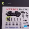 Kelik P-47D Razorback - interior 3D decals for Tamiya kit - 3D belsőtér-részletező matricakészlet