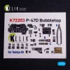 Kelik P-47D Bubbletop - interior 3D decals for Tamiya kit - 3D belsőtér-részletező matricakészlet