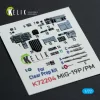 Kelik MiG-19P/PM - interior 3D decals for ClearProp kit - 3D belsőtér-részletező matricakészlet
