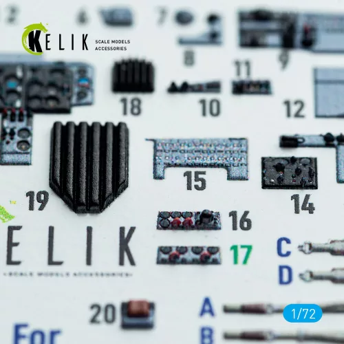 Kelik MiG-19P/PM - interior 3D decals for ClearProp kit - 3D belsőtér-részletező matricakészlet