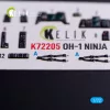 Kelik OH-1 NINJA - interior 3D decals for Aoshima kit - 3D belsőtér-részletező matricakészlet