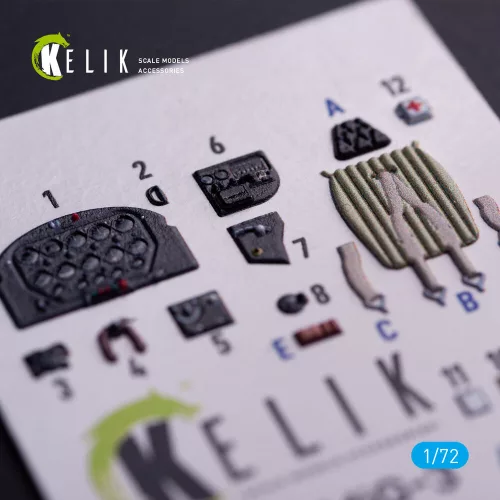 Kelik MiG-3 - interior 3D decals for Armory kit - 3D belsőtér-részletező matricakészlet