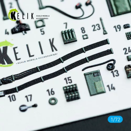 Kelik Mosquito PR.XVI - interior 3D decals for Airfix kit - 3D belsőtér-részletező matricakészlet