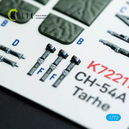 Kelik CH-54A Tarhe - interior 3D decals for Revell kit - 3D belsőtér-részletező matricakészlet
