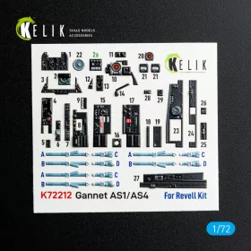   Kelik Gannet AS1/AS4 - interior 3D decals for Revell kit - 3D belsőtér-részletező matricakészlet