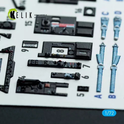 Kelik Gannet AS1/AS4 - interior 3D decals for Revell kit - 3D belsőtér-részletező matricakészlet