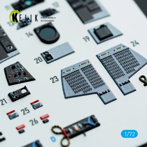 Kelik F-14A Tomcat - interior 3D decals for HobbyBoss kit - 3D belsőtér-részletező matricakészlet