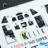 Kelik F-14D Super Tomcat - interior 3D decals for HobbyBoss kit - 3D belsőtér-részletező matricakészlet