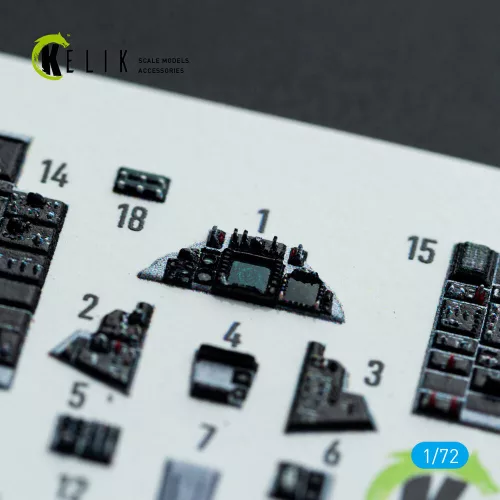 Kelik F-14D Super Tomcat - interior 3D decals for Academy kit - 3D belsőtér-részletező matricakészlet