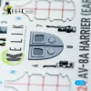 Kelik AV-8A Harrier (early) - interior 3D decals for Italeri kit - 3D belsőtér-részletező matricakészlet