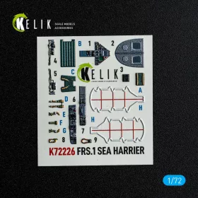   Kelik FRS.1 SEA Harrier - interior 3D decals for Italeri kit - 3D belsőtér-részletező matricakészlet