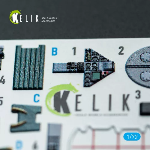 Kelik FRS.1 SEA Harrier - interior 3D decals for Italeri kit - 3D belsőtér-részletező matricakészlet