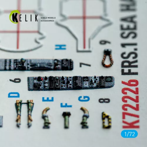 Kelik FRS.1 SEA Harrier - interior 3D decals for Italeri kit - 3D belsőtér-részletező matricakészlet