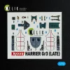 Kelik Harrier Gr3 (Late)- interior 3D decals for Italeri kit - 3D belsőtér-részletező matricakészlet