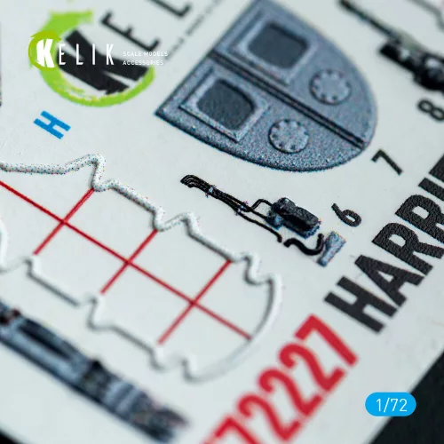 Kelik Harrier Gr3 (Late)- interior 3D decals for Italeri kit - 3D belsőtér-részletező matricakészlet