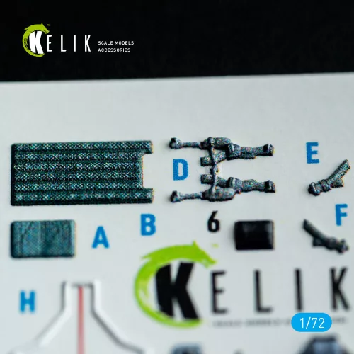 Kelik Harrier Gr1/Gr3 (Early) - interior 3D decals for Italeri kit - 3D belsőtér-részletező matricakészlet