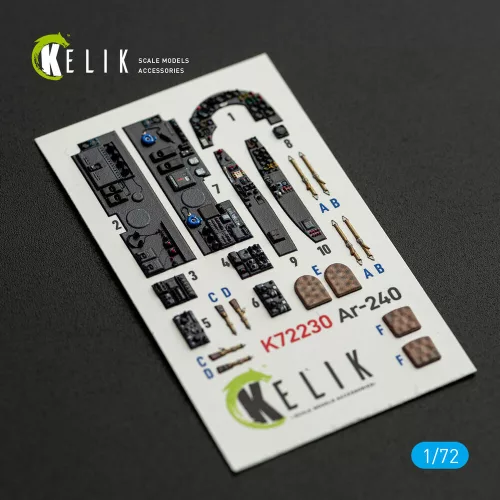Kelik Ar-240 - interior 3D decals for Revell kit - 3D belsőtér-részletező matricakészlet