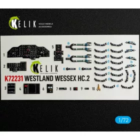   Kelik WESTLAND WESSEX HC.2 - interior 3D decals for AirFix kit - 3D belsőtér-részletező matricakészlet