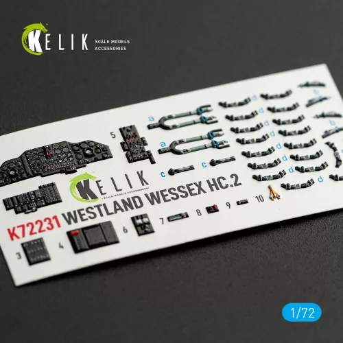 Kelik WESTLAND WESSEX HC.2 - interior 3D decals for AirFix kit - 3D belsőtér-részletező matricakészlet