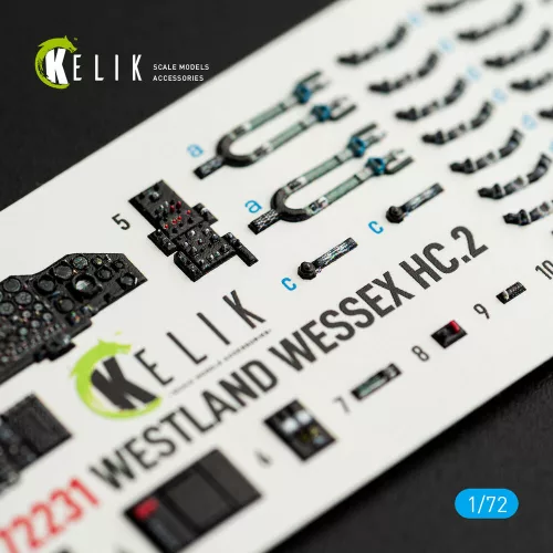 Kelik WESTLAND WESSEX HC.2 - interior 3D decals for AirFix kit - 3D belsőtér-részletező matricakészlet