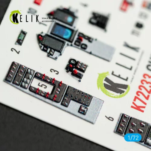 Kelik Chinese J-10B - interior 3D decals for Trumpeter kit - 3D belsőtér-részletező matricakészlet