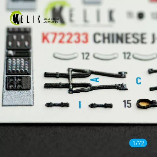 Kelik Chinese J-10B - interior 3D decals for Trumpeter kit - 3D belsőtér-részletező matricakészlet