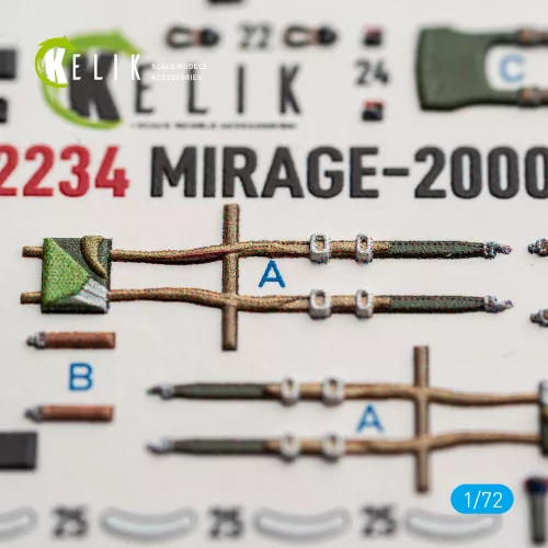 Kelik Mirage-2000D - interior 3D decals for Dream Model - 3D belsőtér-részletező matricakészlet