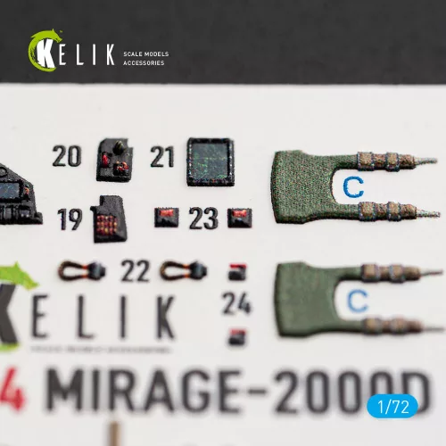 Kelik Mirage-2000D - interior 3D decals for Dream Model - 3D belsőtér-részletező matricakészlet