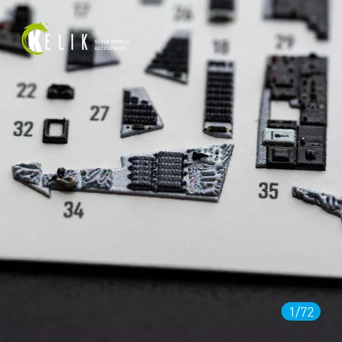 Kelik F-14D Tomcat - interior 3D decals for Tamiya - 3D belsőtér-részletező matricakészlet