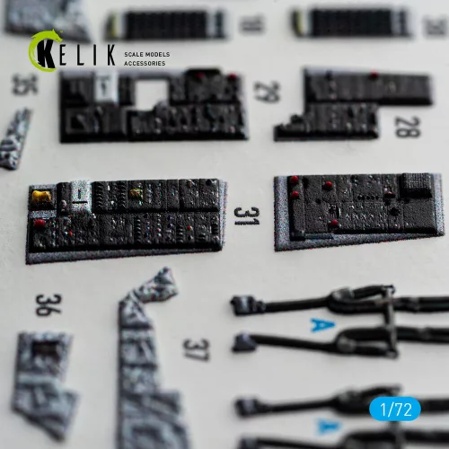Kelik F-14D Tomcat - interior 3D decals for Tamiya - 3D belsőtér-részletező matricakészlet