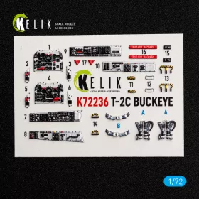   Kelik T-2C BUCKEYE - interior 3D decals for Wolfpack - 3D belsőtér-részletező matricakészlet
