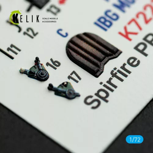 Kelik Spitfire PR A/B/E Types - interior 3D decals for IBG Models kit - 3D belsőtér-részletező matricakészlet