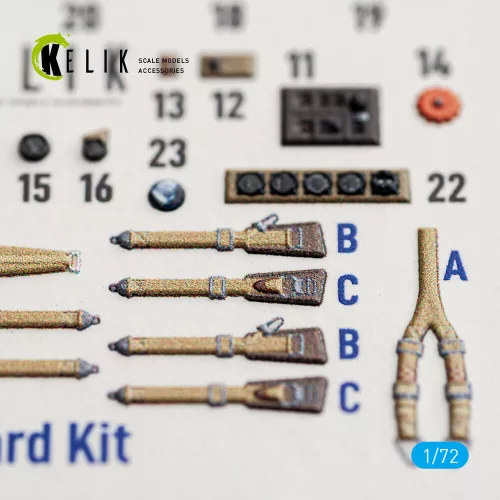 Kelik Bf-110C Early - interior 3D decals for Eduard - 3D belsőtér-részletező matricakészlet