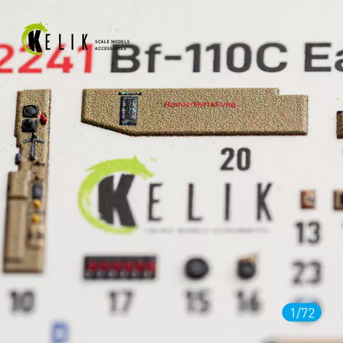 Kelik Bf-110C Early - interior 3D decals for Eduard - 3D belsőtér-részletező matricakészlet