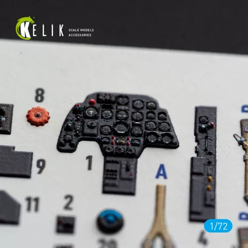 Kelik Bf-110G-4- interior 3D decals for Eduard - 3D belsőtér-részletező matricakészlet