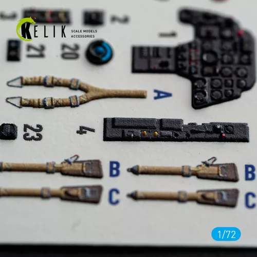 Kelik Bf-110G-4- interior 3D decals for Eduard - 3D belsőtér-részletező matricakészlet