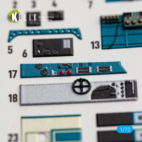 Kelik J1N1-S Gekko - interior 3D decals for Fujimi / Hobby 2000 - 3D belsőtér-részletező matricakészlet, Fujimi/Hobby 2000 makettekhez