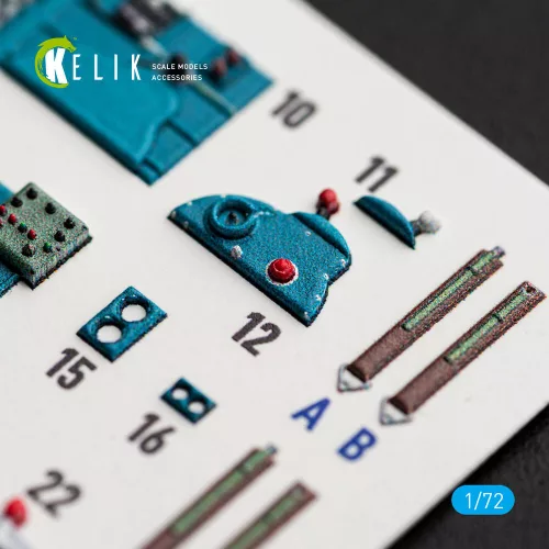 Kelik J1N1-S Gekko - interior 3D decals for Fujimi / Hobby 2000 - 3D belsőtér-részletező matricakészlet, Fujimi/Hobby 2000 makettekhez