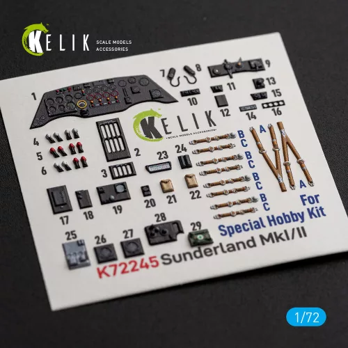 Kelik Sunderlend MkI/II - interior 3D decals for Special Hobby - 3D belsőtér-részletező matricakészlet
