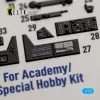 Kelik SB2C-5 - interior 3D decals for Academy / Special Hobby - 3D belsőtér-részletező matricakészlet