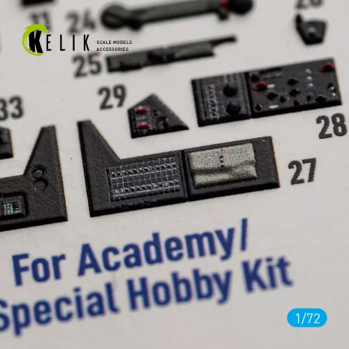 Kelik SB2C-5 - interior 3D decals for Academy / Special Hobby - 3D belsőtér-részletező matricakészlet