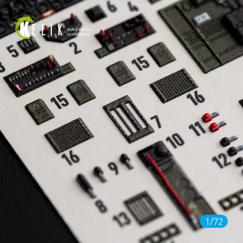 Kelik B-25J - interior 3D decals for Eduard - 3D belsőtér-részletező matricakészlet