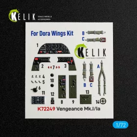   Kelik Vengeance Mk.I/Ia - interior 3D decals for Dora Wings - 3D belsőtér-részletező matricakészlet