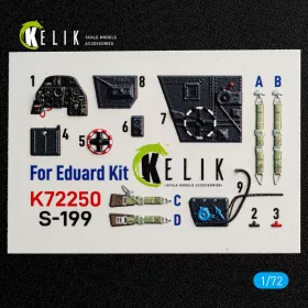   Kelik S-199 - interior 3D decals for Eduard - 3D belsőtér-részletező matricakészlet
