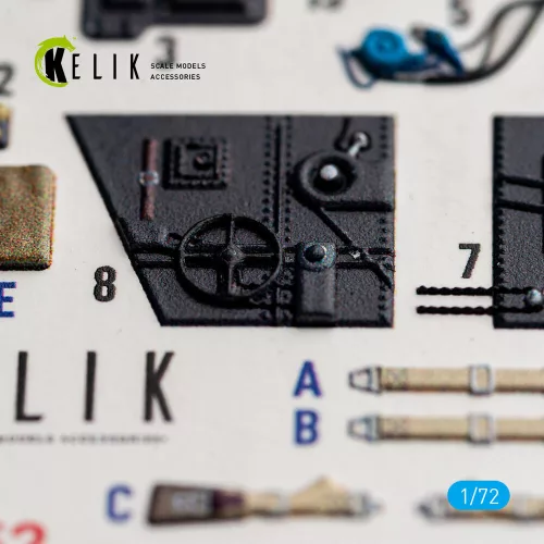 Kelik Bf-109 G-2/4 - interior 3D decals for Eduard - 3D belsőtér-részletező matricakészlet