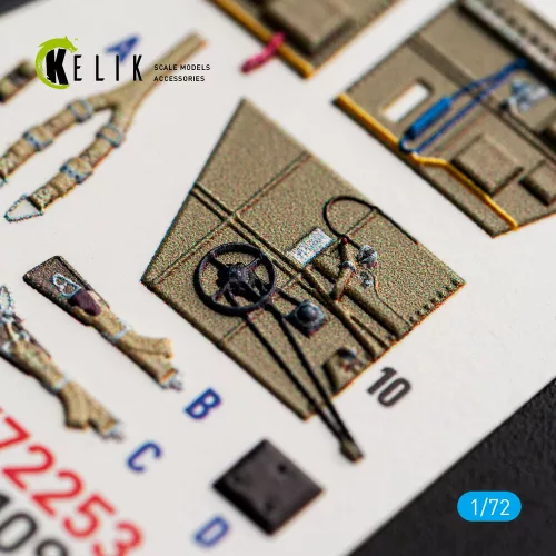Kelik Bf-109 E - interior 3D decals for Special Hobby / Eduard - 3D belsőtér-részletező matricakészlet, Special Hobby/Eduard makettekhez