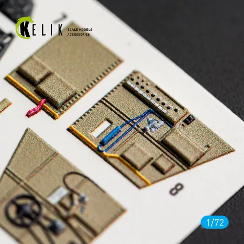 Kelik Bf-109 E - interior 3D decals for Special Hobby / Eduard - 3D belsőtér-részletező matricakészlet, Special Hobby/Eduard makettekhez
