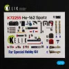 Kelik He-162 Spatz - interior 3D decals for Special Hobby - 3D belsőtér-részletező matricakészlet