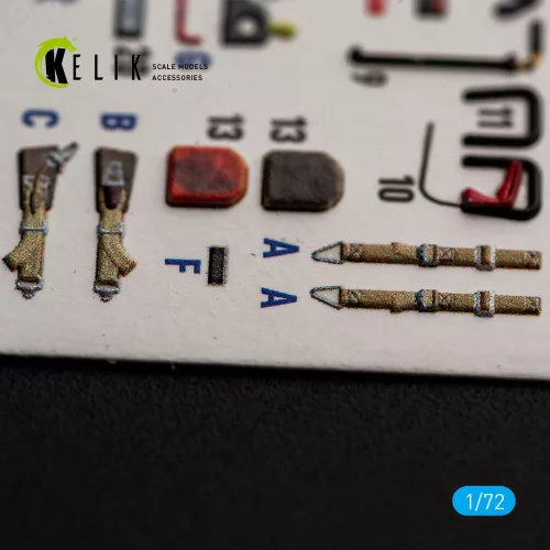 Kelik He-162 Spatz - interior 3D decals for Special Hobby - 3D belsőtér-részletező matricakészlet